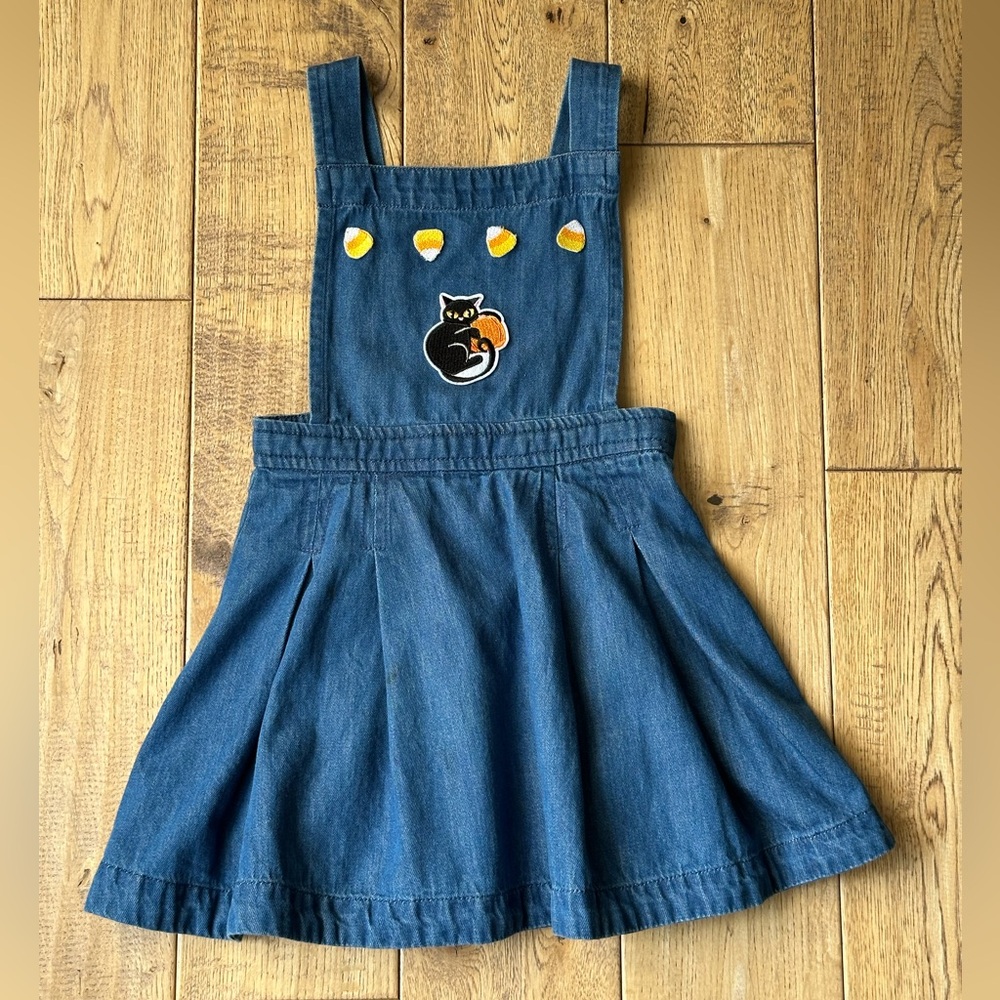 Crewcuts Denim Halloween Jumper Dress size 4
